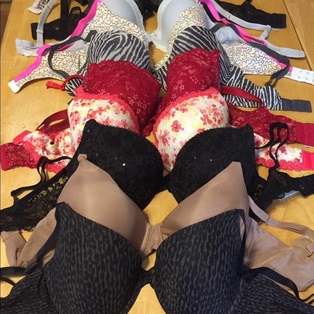 7 Victoria Secret Bras, 1 American Eagle Aries bra